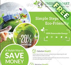 产品宣传单模板：Renewable Energy Saving Flyer